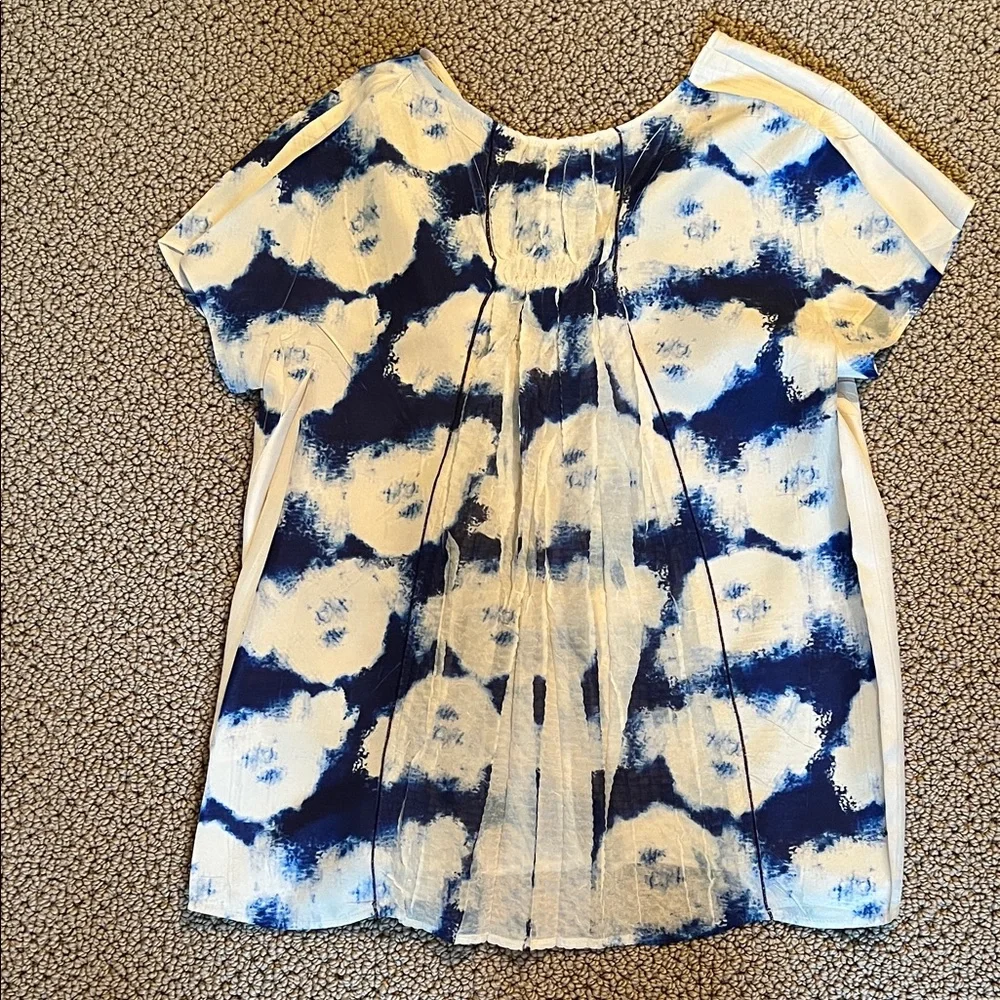Cotelac Blue and White tie-dye top - Picture 4 of 4